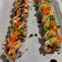 Tempura Shrimp Roll · House favorite. Tempura shrimp topped with avocado sauced in our sweet unagi glaze and spicy...