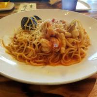 Spicy Seafood Spaghetti · 