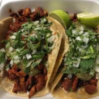 Two Pastor Tacos Combo Plate · 