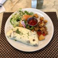 Egg White and Grilled Chicken Burrito · 