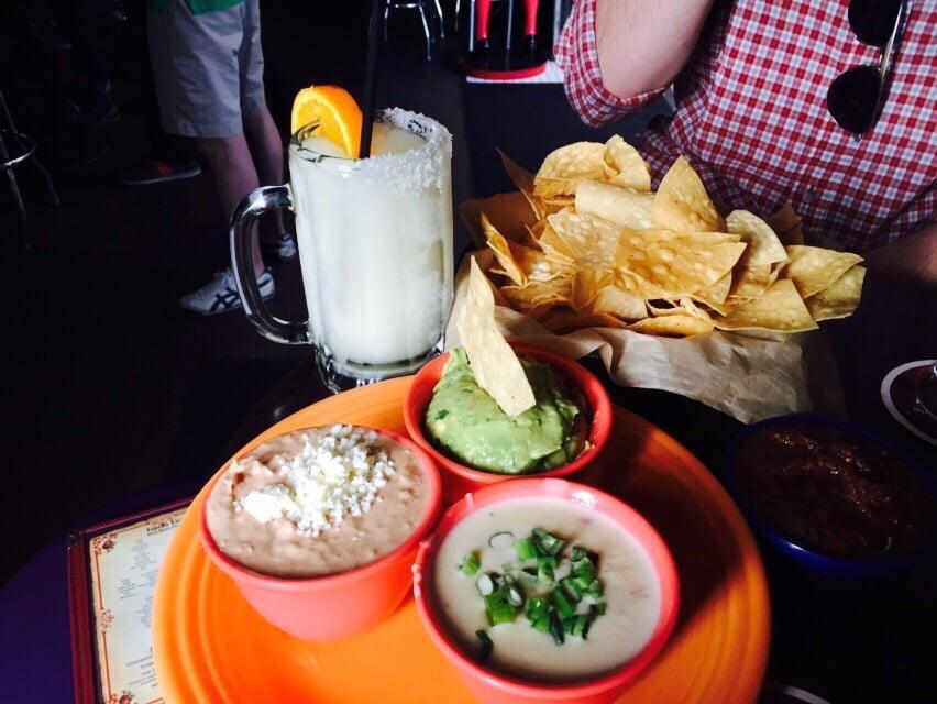 Dip Trio · A combination of our refried beans, queso blanco, and guacamole. Sorry, no substitutions.