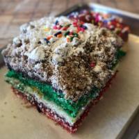 Rainbow Cookie Crumb Cake · 