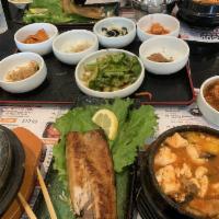 Grilled Mackerel and Tofu Soup Combo · 