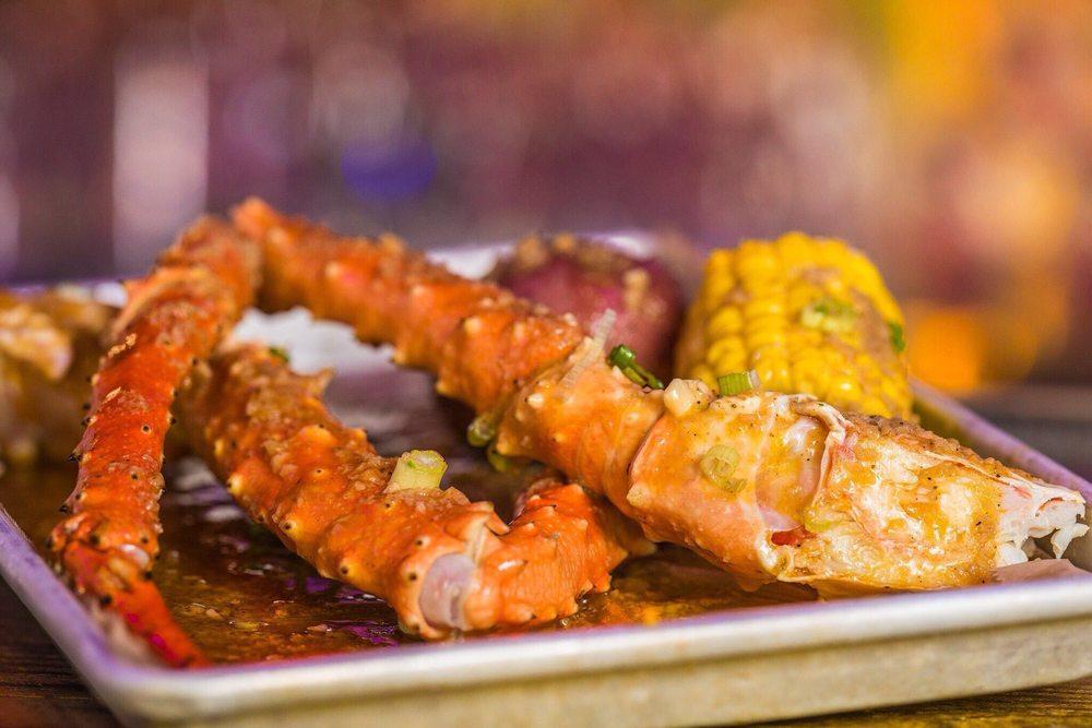King Crabs · 1 lb.  Boiled king crab legs served with corn on the cob and potatoes.