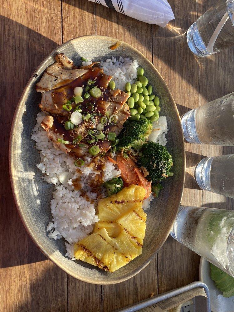 Kids Teriyaki Bowl · choice of protein and rice, teriyaki sauce, broccoli, fruit