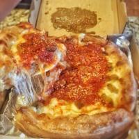 Chicago Style Deep Dish Cheese Pizza · 