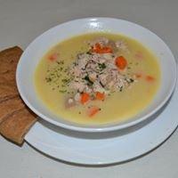 Chicken Lemon Soup · Small cubes of chicken with mushrooms and carrots with lemon flavor and fresh dill.