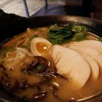 Miso Ramen · Chashu, bean sprouts, scallion, naruto maki, egg and ground pork.