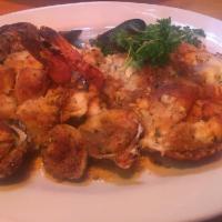 Broiled Seafood Combo Specialties · One of our best dishes! Broiled combination of shrimp, scallops, fillet of sole and baked mu...