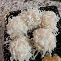 Shumai · Homemade steamed shrimp dumplings.