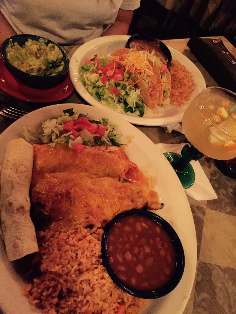 Pershing Platter · Beef taco al carbon, cheese chile relleno and shredded chicken enchilada