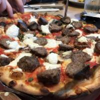 . Meatball, Ricotta and Garlic Pizza · 
