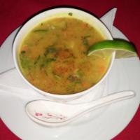 Mulligatawny Soup · Lentils cooked with celery, carrots, onions, with mild spices.