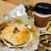 Breakfast Bagel and 12 Oz. Tropicana Oj · 