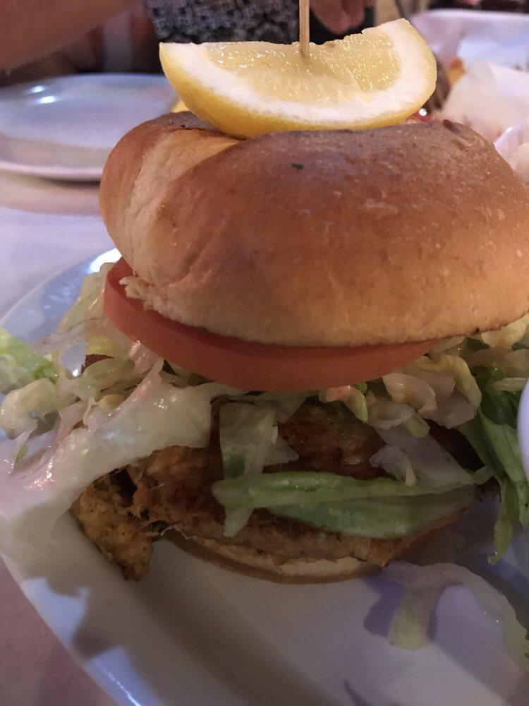 Crab Cake Sandwich · Maryland style. Served on a brioche bun with lettuce, tomato and remoulade sauce. Served with fries or substitute fries for side item $4.99.