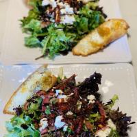 La Palette Salad · Warm goat cheese on toast, prosciutto ham, sun-dried tomatoes, fig, balsamic glaze and mixed...