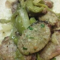 Sausage, Peppers and Onions Hot Sub · 