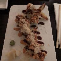 Ditmars Roll · Shrimp tempura with spicy crab cranch.