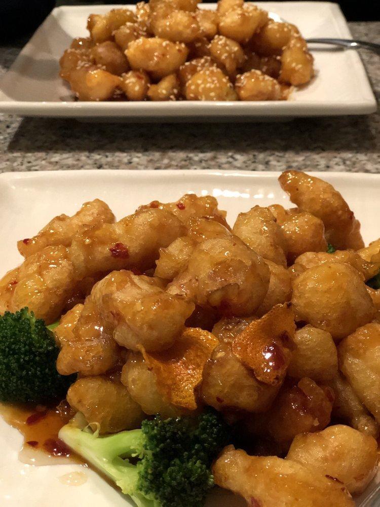 Sesame Chicken · Served in a sweet sauce served with sesame seeds. Hot and spicy.