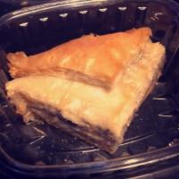 Baklava · Layers of phyllo, walnuts, and homemade syrup