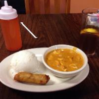 Panang Curry · Your choice of meat in a spicy Penang curry paste. Served with a side of white rice. Served ...
