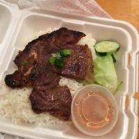 Grilled Pork Chop Rice Plate · 