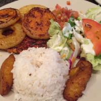 Pork Loin Adobado · Grilled pork loin with achiote adobo. Served with grilled pineapple and onions.
Served with ...