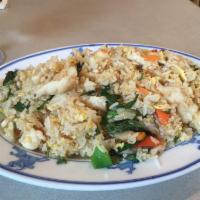 Thai Basil Fried Rice · Rice, basil, carrot, egg and onion.