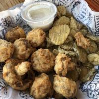 Fried Mushrooms · Hand breaded fried mushrooms served with choice of ranch or gravy