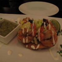 Grilled Shrimp Tostada · 
