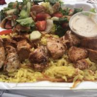 Chicken and Rice with Fattoush Salad · 