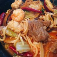 Spicy Combo Noodle Soup · 