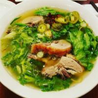 Braised Duck Egg Noodle Soup · 