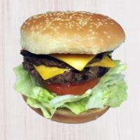 Double Cheeseburger · Double 2  ¼ lb. patty and cheese with lettuce, tomato, onion & 1000 Islands dressing