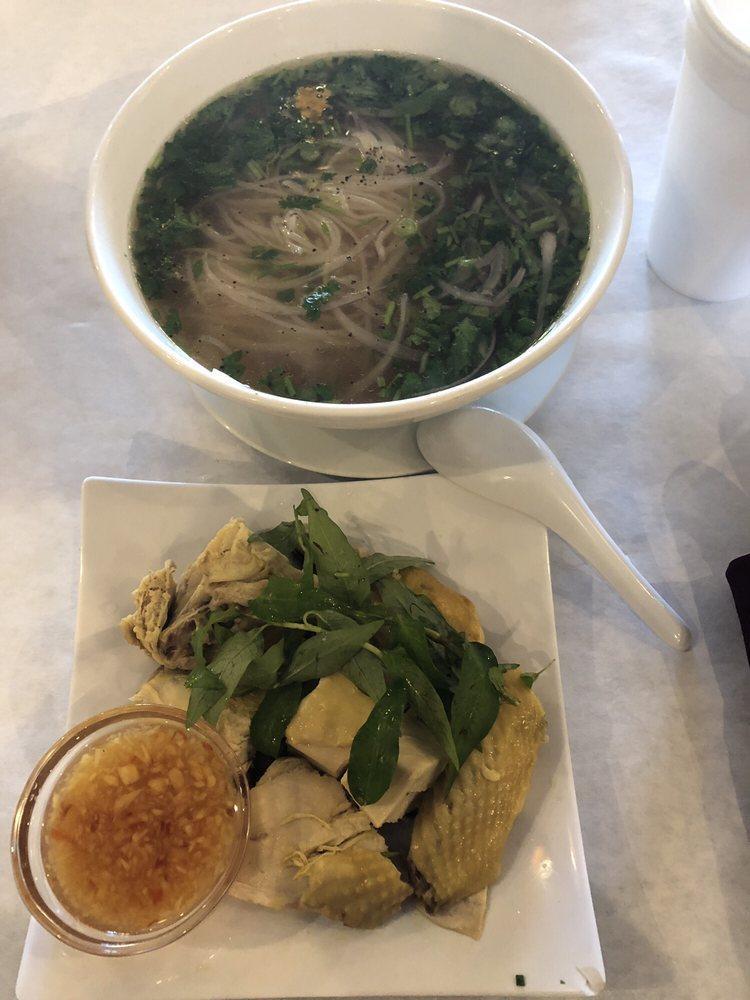 Pho Ga To Dac Biet / Chicken Soup with Rice Noodle · Chicken soup with rice noodles.