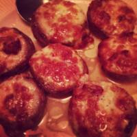 Stuffed Mushrooms · Stuffed with 2 cheeses, prosciutto, and spices.