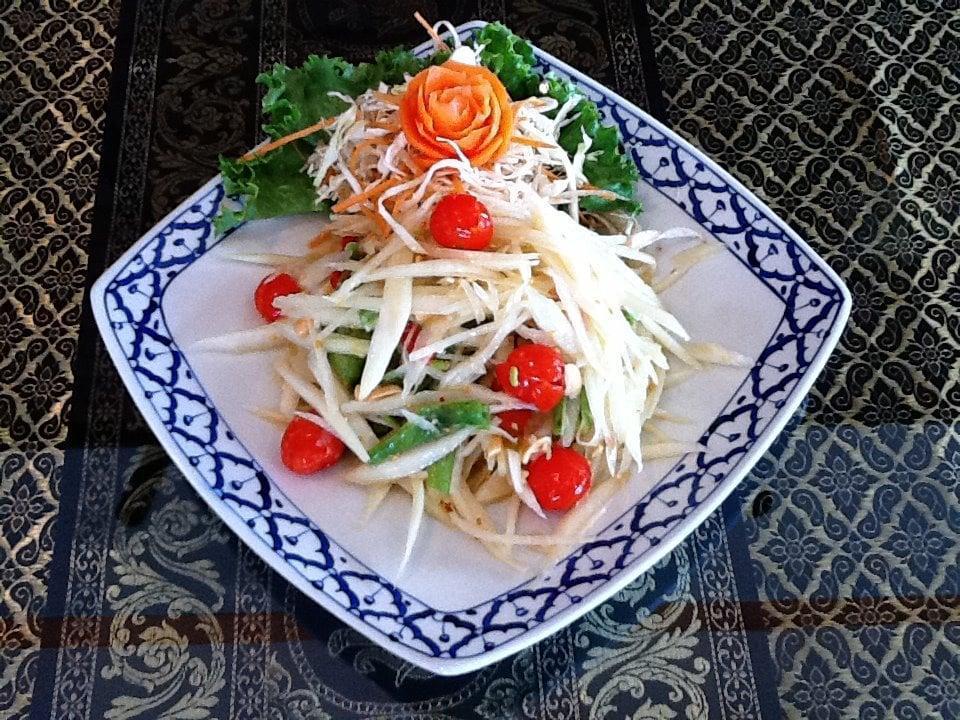 Papaya Salad · Home-made a classic Thai style green papaya salad.