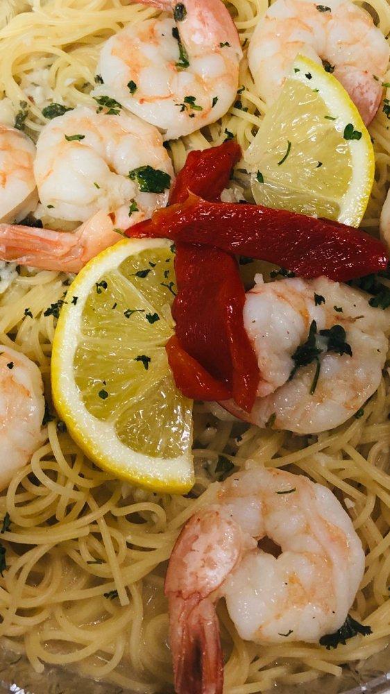 Shrimp Scampi · Shrimp in delicious buttery lemon and white wine sauce.