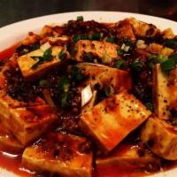 Ma Po Tofu · Served with steamed rice. Hot and spicy.