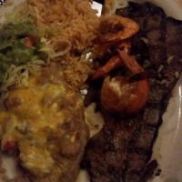 Carne Asada · Thinly sliced top sirloin steak broiled to perfection and served with delicious guacamole. S...
