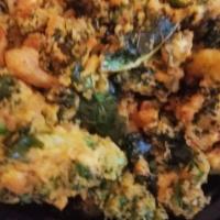 Kale Pakora · Fritters made with fresh ginger, onion, curry leaf, kale and chickpea flour. Served with min...