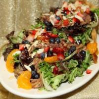 Duck Salad · Duck Salad with herbs and berries.