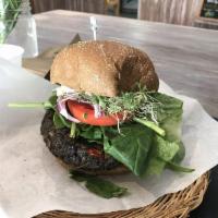 Sprouted Black Bean Burger · 