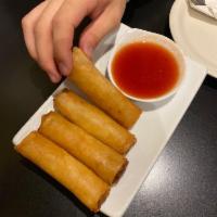 4 Fried Spring Rolls · Deep fried spring rolls, made in house, stuffed with carrots, cabbage, and glass noodles, se...