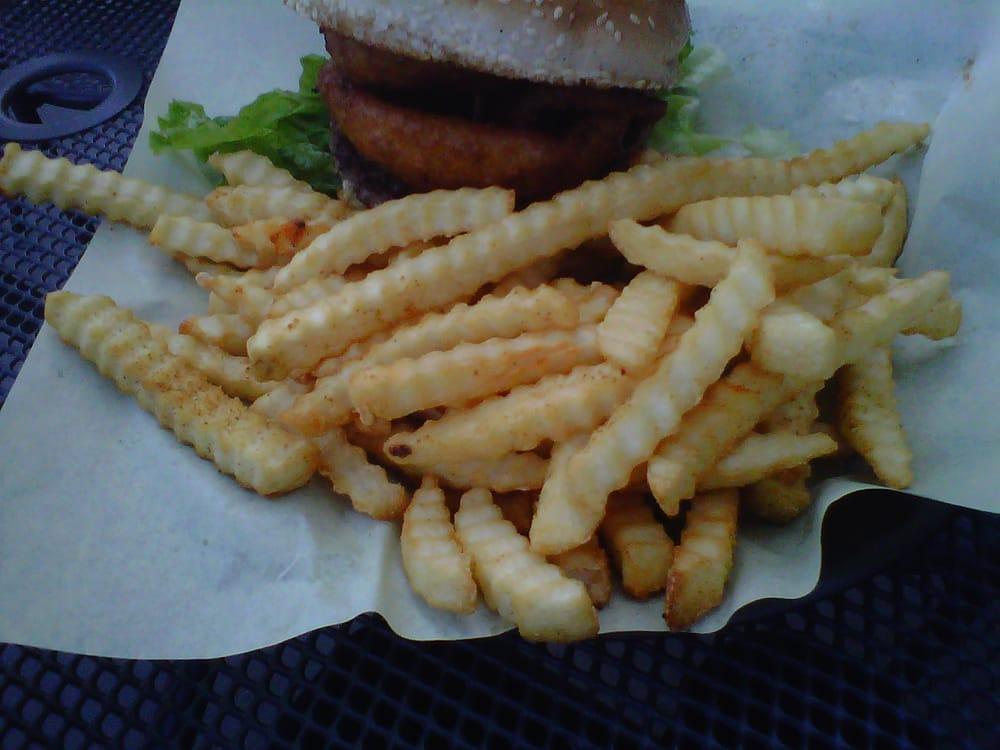 Texas Burger · bbq sauce, 2 onion rings