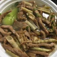 Shredded Pork and Pickled Cabbage Noodle Soup · 