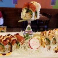 North East Mall Roll Special · Deep fried crab stick, jalapeno, cream cheese topped with spicy tuna, crab meat, spicy mayo ...