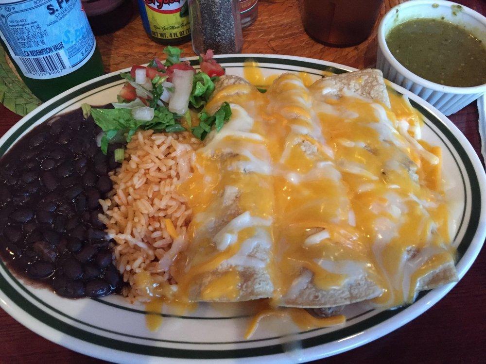 Grilled Chicken Enchilada · Rice, beans, cheese, lettuce, pico de gallo and your choice of sauce.