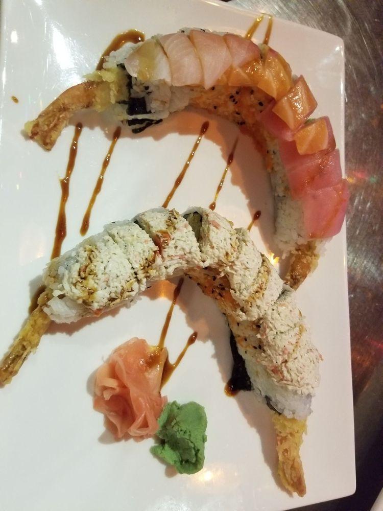 Jimmy V · Shrimp tempura rolled topped with shredded imitation crab seasoned with pepper and mayo.
