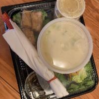 Tofu Teriyaki Bento Box · Gently fried tofu, steamed broccoli with teriyaki sauce. White rice, mango salsa, and garden...